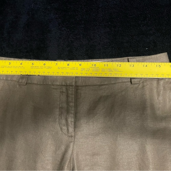 J. Crew Linen Shorts Tan Gold Metallic Size 4 - Picture 4 of 6